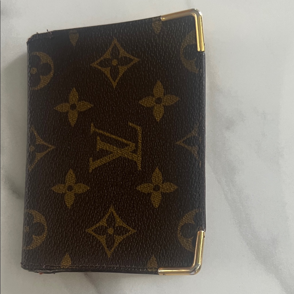 Louis Vuitton Brown And Gold Monogram Card Holder